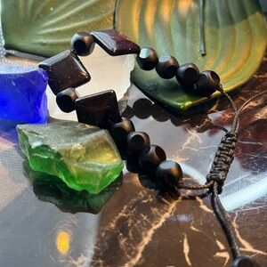 Black Beaded Bracelet